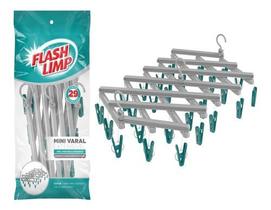 Mini Varal Extensível Com 29 Prendedores Roupa P/ Lavanderia Mini Varal Extensível Com 29 Prendedores Roupa P/ Lavanderia
