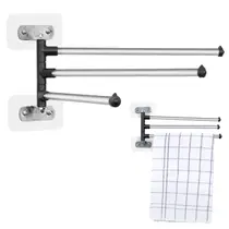 Mini Varal Inox de Parede com 3 Varetas Lavanderia Banheiro