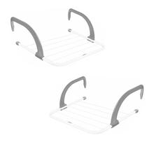 Mini Varal Kit 2 Unidades Janela Varanda Banheiro Lavanderia Secadora Roupa Portatil