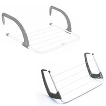 Mini Varal Kit 2 Unidades Portatil Janela Varanda Banheiro Box Lavanderia Porta Secadora Roupa