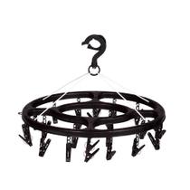 Mini-varal Oval 24 Prendedores Preto Mor