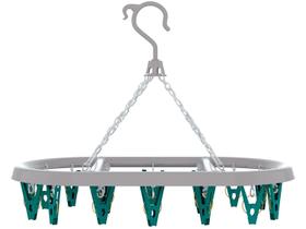 Mini varal Oval com 24 Prendedores Flash Limp LAV6803