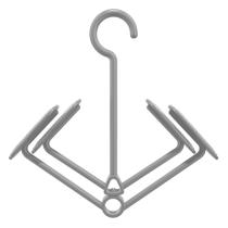 Mini Varal para Calçados 2 Pares Cinza - FlashLimp