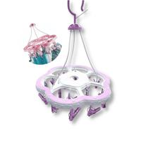 Mini varal para roupas redondo com 16 prendedores multiuso Mini varal para roupas redondo com 16 prendedores multiuso