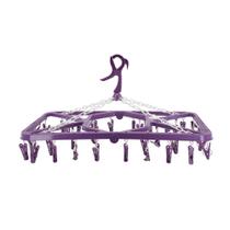 Mini Varal Portátil Retangular com 36 Prendedores 64x34cm Em Casa Tem Mini Varal Portátil Retangular com 36 Prendedores 64x34cm Em Casa Tem