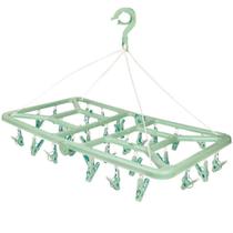 Mini Varal Retangular Com 32 Prendedores Cores Sortidas - 006095 - Mor Mini Varal Retang.c-32 Prendedores Mor 6095