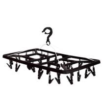 Mini-varal Retangular Dobrável 32 Prendedores Preto Mini-varal Retangular Dobrável 32 Prendedores Preto