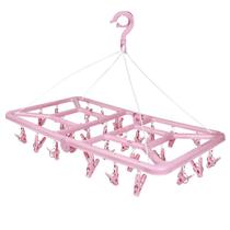 Mini-varal Retangular Dobrável 32 Prendedores - Rosa Mini-varal Retangular Dobrável 32 Prendedores - Rosa