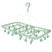 Mini-varal Retangular Dobrável 32 Prendedores - Verde Mini-varal Retangular Dobrável 32 Prendedores - Verde