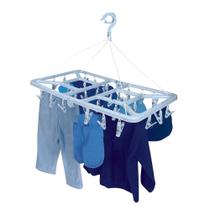 Mini Varal Retangular Retrátil Pendurar Roupa Íntima 32 Prendedor Plástico - 6095 Mor Mini Varal Retangular Retrátil Pendurar Roupa Íntima 32 Prendedor Plástico - 6095 Mor