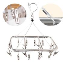 Mini Varal Roupa Intima Meia Calcinha Em Aluminio Reforçado