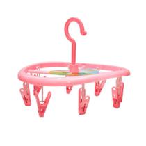Mini Varal Roupas com 8 Prendedores 23cm Rosa - Quanhe Mini Varal Roupas com 8 Prendedores 23cm Rosa - Quanhe