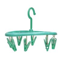 Mini Varal Roupas com 8 Prendedores 23cm Verde - Quanhe Mini Varal Roupas com 8 Prendedores 23cm Verde - Quanhe