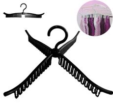 Mini Varal Versátil Cabide Cruz Calcinha Cueca 48Peças Preto