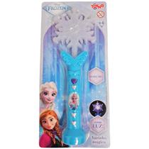 Mini Varinha Mágica Encantada Frozen Com Luz Brinquedo Infantil Princesa Disney Elsa Anna Acessório Fantasia Criança