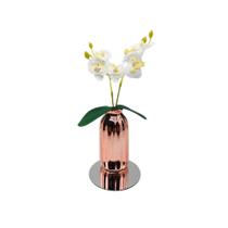 Mini Vasinho Decorativo + Haste Flor Orquídea + Bandeja Sala