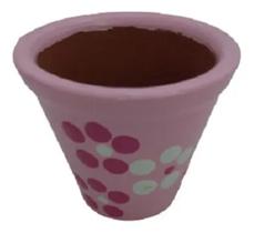 Mini Vaso Barro Ceramica Rosa