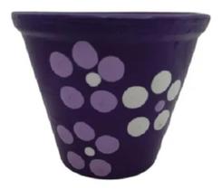 Mini Vaso Barro Cerâmica Roxo Escuro
