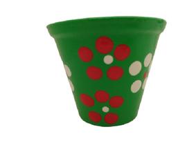 Mini Vaso Barro Cerâmica Verde