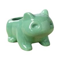 Mini Vaso De Cerâmica Fofo Verde Para Suculentas Com Furo Para Decoração De Casa, Jardim E Exterior Mini Vaso De Cerâmica Fofo Verde Para Suculentas Com Furo Para Decoração De Casa, Jardim E Exterior