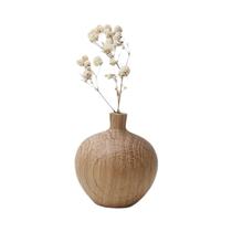 Mini Vaso De Madeira Maciça Estilo INS Arranjo De Flores Secas Decoração Criativa De Mesa Para Sala