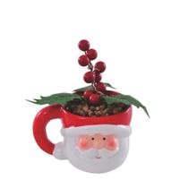 Mini Vaso De Planta Decorativa Artificial 9.5X8X15CM Natal