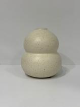 Mini vaso em ceramica - cor bege