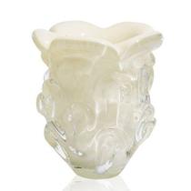 Mini Vaso Em Cristal Murano Aspente Pérola Cristais São Marcos