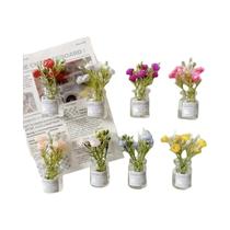 Mini Vaso Pequeno Com Ímãs 3D, 8 Peças, Acessórios Fofos Para Geladeira, Decoração De Cozinha,