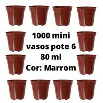 Mini Vasos pote 6 marrom 1000 unidades vasos atacado para mini suculentas cactos lembrancinha artesanato fazer mudas de suculentas plantas geral