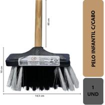Mini Vassourinha De Pelo Infantil Limpeza Brinquedo Educativo Registro no Inmetro