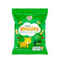 Mini veggies snack assado vegetais ervilha e brócolis zero glúten, nhami mami pacote 18g
