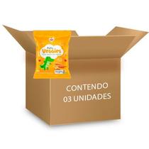 Mini veggies snack assado vegetais grão de bico e cenoura zero glúten, nhami mami contendo 3 pacotes de 18g cada