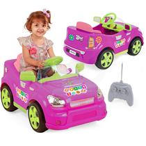 Mini Veiculo Carro Eletrico Rosa Com Controle Remoto - Homeplay
