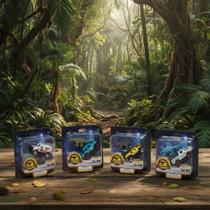 Mini Veículo de Ferro com Dinossauro Coleção Era Jurassica Mini Veículo de Ferro com Dinossauro Coleção Era Jurassica