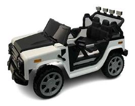 Mini Veiculo Eletrico Jipe Off Road 4x4 Branco Som E Luz 643