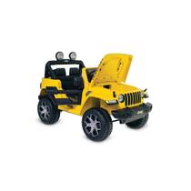 Mini Veiculo Jeep Wrangler Amarelo Abre E Fecha Portas