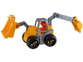 Mini Veiculo OPEN TRACKS Trator Retro Escavadeira com Boneco Cardoso