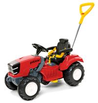 Mini Veículo Pedal Trator Vermelho Fazendeiro Com Empurrador - Poliplac Mini Veículo Pedal Trator Vermelho Fazendeiro Com Empurrador - Poliplac