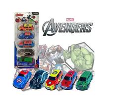 Mini Veiculos Pull Back Kit Com 5 Avengers - Candide