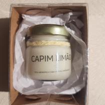 Mini Vela Aromática Perfumada Capim Limão Caixa Presente 40g