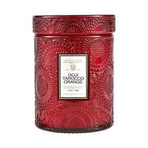 MINI VELA POTE VIDRO 50H RELEVO GOJI TAROCCO ORANGE 156g MINI VELA POTE VIDRO 50H RELEVO GOJI TAROCCO ORANGE 156g