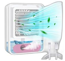 Mini Ventilador Abajur Climatizador Umidificador Portátil