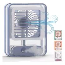Mini Ventilador Ar Climatizador Umidificador Portátil 3x1 Mini Ventilador Ar Climatizador Umidificador Portátil 3x1