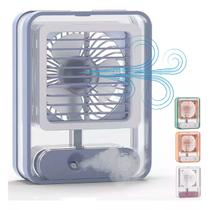 Mini Ventilador Ar Climatizador Umidificador Portátil 3x1 Mini Ventilador Ar Climatizador Umidificador Portátil 3x1