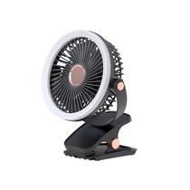 Mini Ventilador Automotivo Clipe de Fixação e Luz LED 7 Polegadas