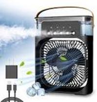 Mini ventilador Climatizador De Ar Agua E Gelo Cor Preto 110v/220v