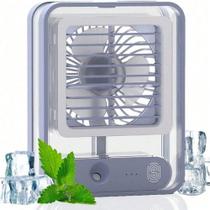 Mini Ventilador Climatizador de Ar Portátil de Mesa Elétrico Compacto e Silencioso