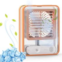 Mini Ventilador Climatizador Laranja 300ML