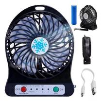 Mini Ventilador De Bolsa Seca Maquiagem 3 Velocidades - Bk